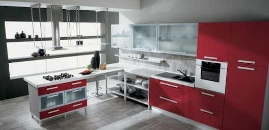 kuhinje :: Gatto cucine spa red kitchen 582x281